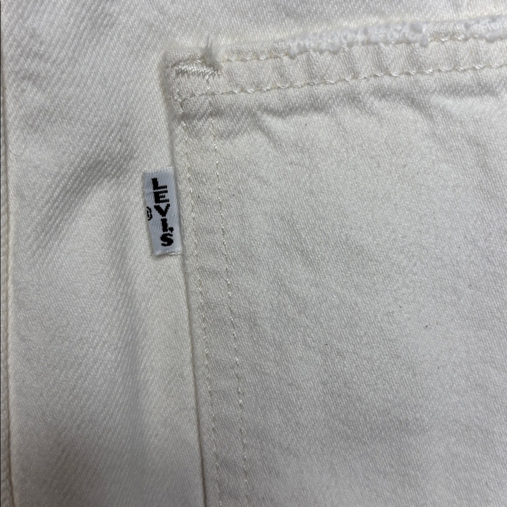 Levi’s cream Denim Mini Skirt, white tag, big E size 26 - Picture 8 of 9